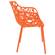 Modern Devon A Aluminum Chair Orange, Set of 2 by LeisureMod