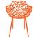 Modern Devon A Aluminum Chair Orange, Set of 4 by LeisureMod