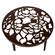 Devon Brown Tree Design Glass Top Aluminum Base Indoor/Outdoor End Table by LeisureMod