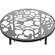 Devon Black Tree Design Glass Top Aluminum Base Indoor/Outdoor Bistro Dining Table by LeisureMod