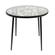 Devon Black Tree Design Glass Top Aluminum Base Indoor/Outdoor Bistro Dining Table by LeisureMod