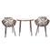 Devon Brown Tree Design Glass Top Aluminum Base Indoor/Outdoor Bistro Dining Table by LeisureMod