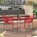 Devon Red Tree Design Glass Top Aluminum Base Indoor/Outdoor Bistro Dining Table by LeisureMod