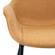 Markley Light Brown Modern Leather Dining Armchair w/Metal Leg by Leisuremod