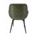 Markley Olive Green Modern Leather Dining Armchair w/Metal Leg by Leisuremod