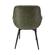 Markley Modern Olive Green Leather Dining Arm Chair w/Metal Legs, Set of 4 by LeisureMod