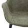 Markley Modern Olive Green Leather Dining Arm Chair w/Metal Legs, Set of 4 by LeisureMod
