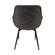 Markley Modern Grey Leather Dining Arm Chair w/Metal Legs, Set of 4 by LeisureMod