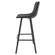 Elland Modern Upholstered Leather Bar Stool w/Iron Legs & Footrest - Charcoal Black, (Set of 2) by LeisureMod