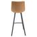 Elland Modern Upholstered Leather Bar Stool w/Iron Legs & Footrest - Light Brown, (Set of 2) by LeisureMod