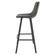 Elland Modern Upholstered Leather Bar Stool w/Iron Legs & Footrest - Grey by LeisureMod