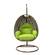 Beige Wicker Hanging Egg Swing Chair - Light Green by LeisureMod