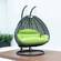 Wicker Hanging 2 Person Egg Swing Chair Light Green by LeisureMod