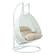 White Wicker Hanging 2 Person Egg Swing Chair-Beige by LeisureMod