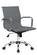 Harris Grey Ribbed Design Leatherette Office Chair by LeisureMod