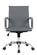 Harris Grey Ribbed Design Leatherette Office Chair by LeisureMod