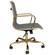 Harris Grey Ribbed Design Leatherette Office Chair w/Gold Frame by LeisureMod