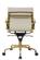 Harris Tan Ribbed Design Leatherette Office Chair w/Gold Frame by LeisureMod