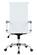 Harris White High-Back Ribbed Design Leatherette Office Chair by LeisureMod
