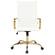 Harris High-Back Leatherette Office Chair With Gold Frame, White by LeisureMod