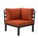 Hamilton 6-Piece Aluminum Patio Conversation Set w/Cushions - Orange by LeisureMod