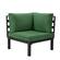 Hamilton 7-Piece Aluminum Patio Conversation Set w/Fire Pit Table & Cushions - Green by LeisureMod