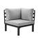 Hamilton 7-Piece Aluminum Patio Conversation Set w/Fire Pit Table & Cushions - Light Grey by LeisureMod