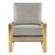 Jefferson Velvet Design Accent Armchair With Gold Frame Light Grey by LeisureMod