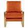 Jefferson Velvet Design Accent Armchair With Gold Frame Orange Marmalade by LeisureMod