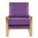 Jefferson Velvet Design Accent Armchair With Gold Frame Purple by LeisureMod
