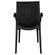 Kent Outdoor Dining Arm Chair Black, Set of 4 by LeisureMod