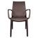 Kent Outdoor Dining Arm Chair Brown by LeisureMod