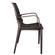 Kent Outdoor Dining Arm Chair Brown by LeisureMod