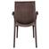 Kent Outdoor Dining Arm Chair Brown by LeisureMod