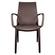 Kent Outdoor Dining Arm Chair Brown, Set of 4 by LeisureMod