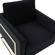 Lincoln Modern Midnight Black Upholstered Velvet Accent Armchair w/Gold Frame by Leisuremod