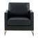 Lincoln Modern Black Upholstered Leather Accent Armchair w/Gold Frame by Leisuremod