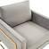 Lincoln Velvet Accent Armchair With Gold Frame Light Grey by LeisureMod