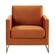 Lincoln Velvet Accent Armchair With Gold Frame Orange Marmalade by LeisureMod