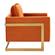 Lincoln Velvet Accent Armchair With Gold Frame Orange Marmalade by LeisureMod