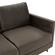 Lincoln Modern Dark Grey Mid-Century Upholstered Velvet Loveseat w/Gold Frame by Leisuremod