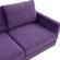 Lincoln Modern Purple Mid-Century Upholstered Velvet Sofa w/Gold Frame by LeisureMod