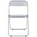 Lawrence Clear Acrylic Folding Chair w/Metal Frame by LeisureMod