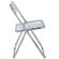 Lawrence Clear Acrylic Folding Chair w/Metal Frame by LeisureMod
