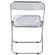 Lawrence Clear Acrylic Folding Chair w/Metal Frame by LeisureMod
