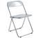 Lawrence Clear Acrylic Folding Chair w/Metal Frame by LeisureMod