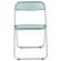 Lawrence Jade Green Acrylic Folding Chair w/Metal Frame by LeisureMod