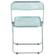 Lawrence Jade Green Acrylic Folding Chair w/Metal Frame by LeisureMod