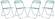 Lawrence Jade Green Acrylic Folding Chair w/Metal Frame (Set of 4) by LeisureMod