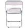 Lawrence Rose Pink Acrylic Folding Chair w/Metal Frame (Set of 2) by LeisureMod
